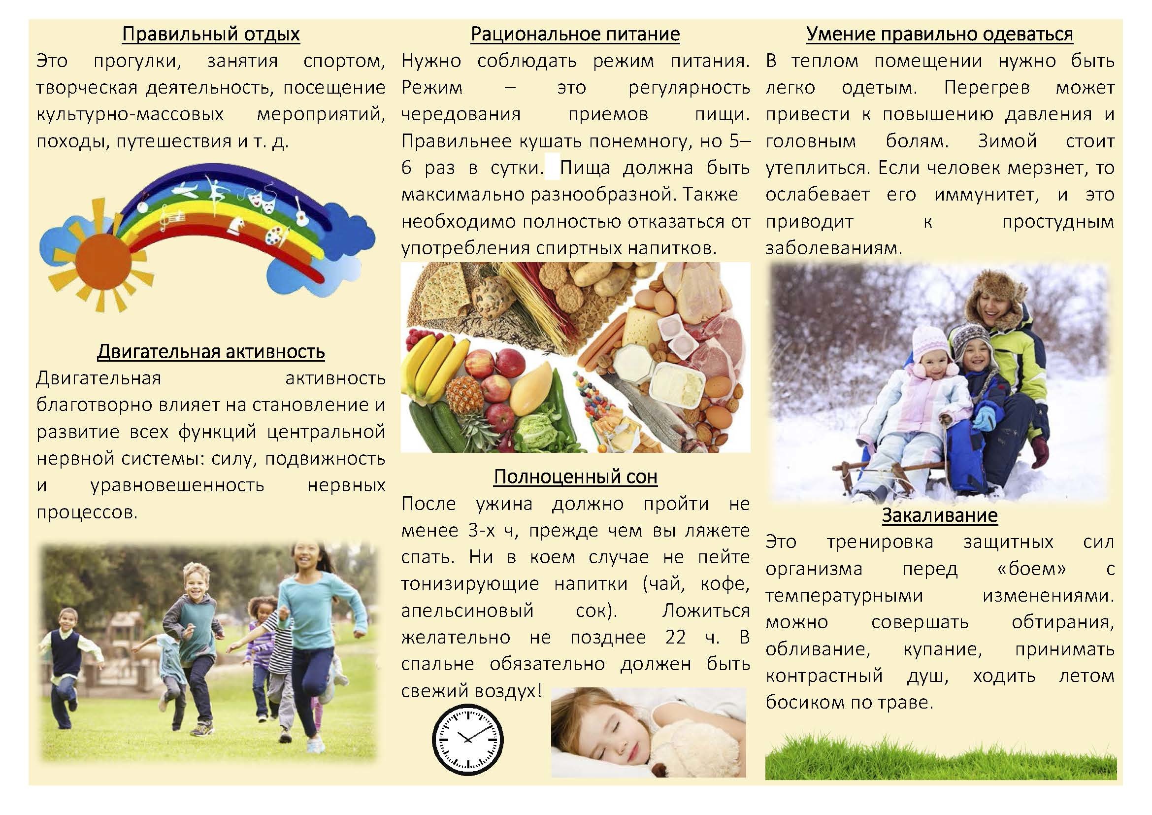 Общая информация о ребенке основы здорового